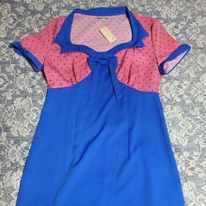 Lindy Bop Pink Blue Dress 2X